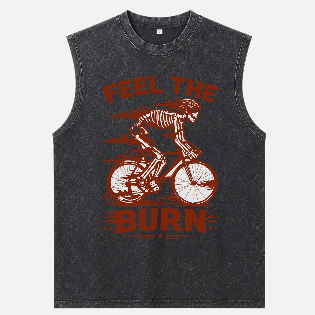 Feel the Burn Skeleton Cycling T-Shirt