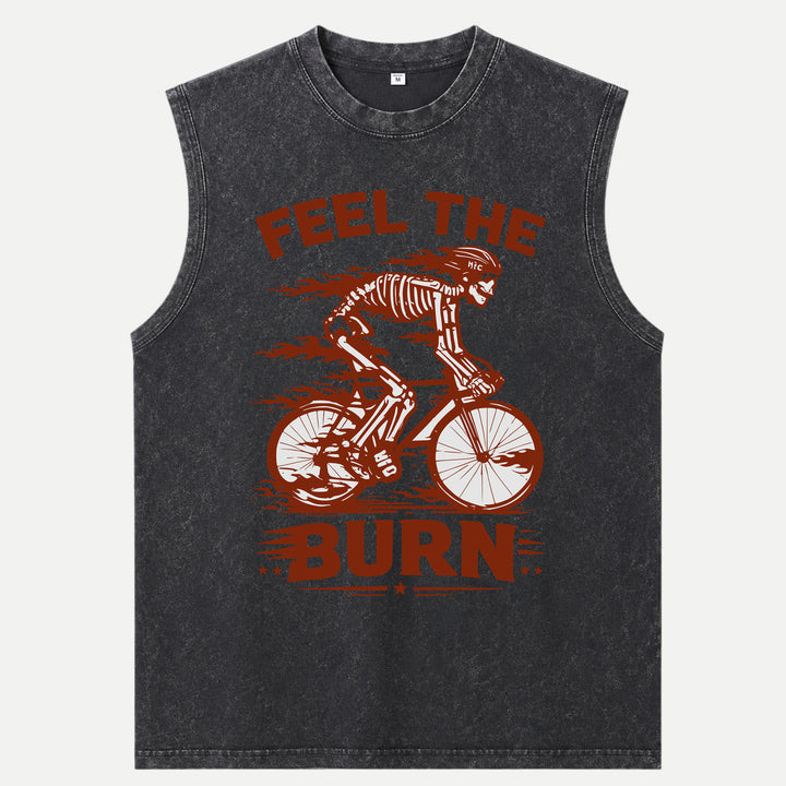 Feel the Burn Skeleton Cycling T-Shirt