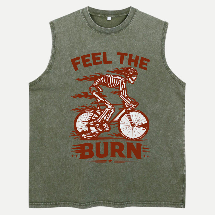 Feel the Burn Skeleton Cycling T-Shirt