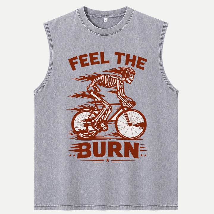 Feel the Burn Skeleton Cycling T-Shirt