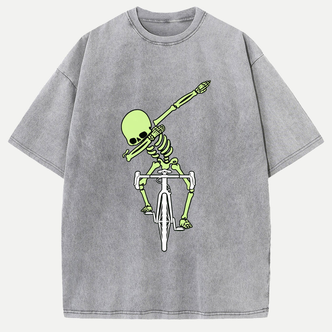 Dabbing Skeleton Cycling T-Shirt