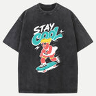Stay Cool Cartoon Skateboarder T-Shirt