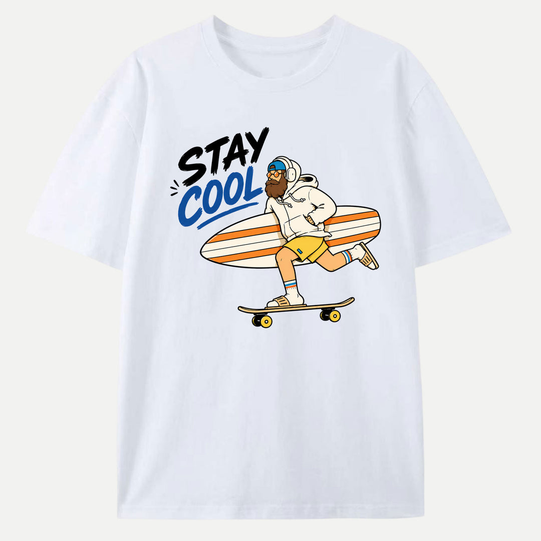 Stay Cool Surfer Skateboarder T-Shirt
