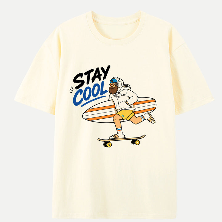 Stay Cool Surfer Skateboarder T-Shirt