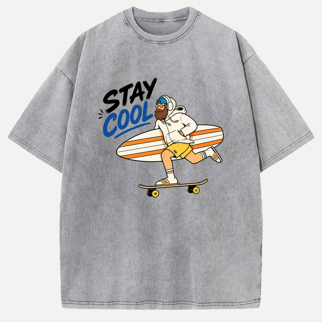 Stay Cool Surfer Skateboarder T-Shirt
