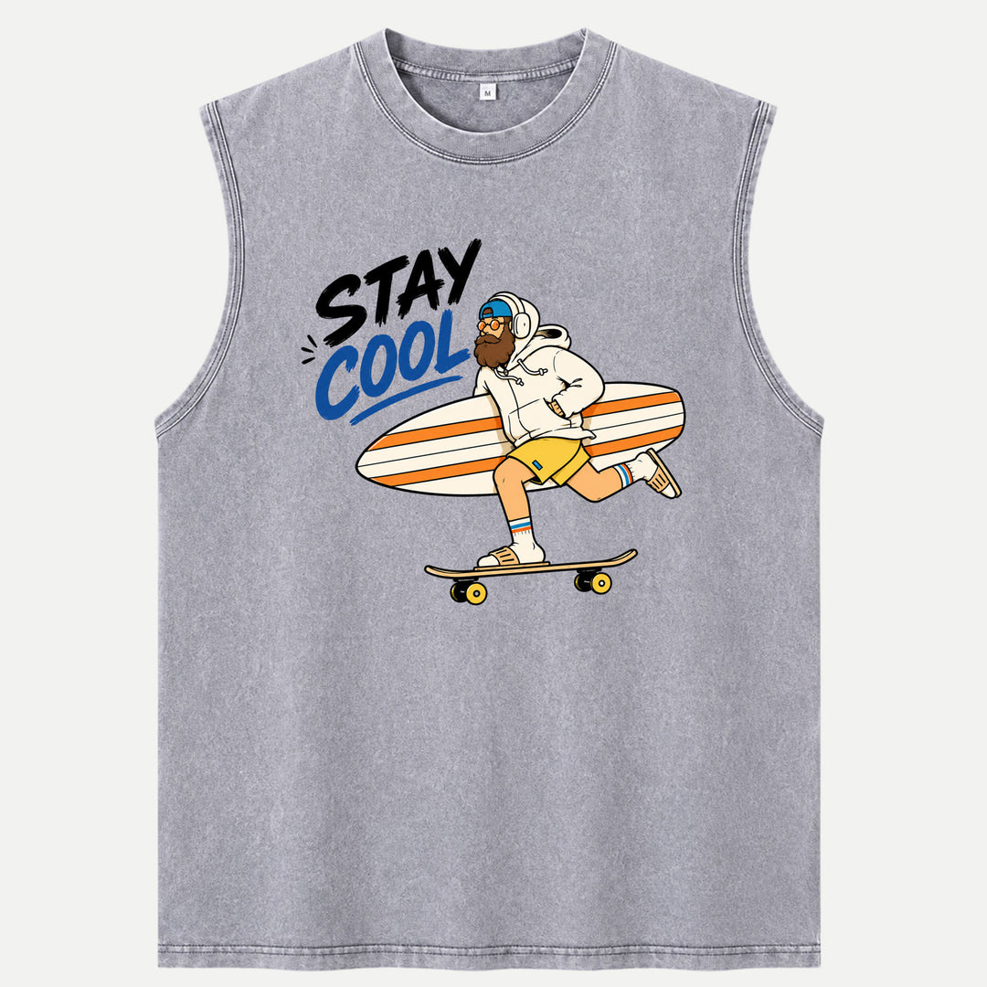 Stay Cool Surfer Skateboarder T-Shirt