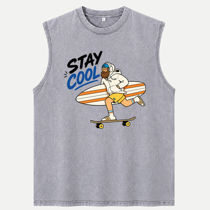 Stay Cool Surfer Skateboarder T-Shirt