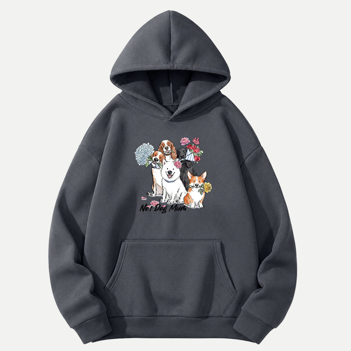 Cute Floral Dogs "No.1 Dog Mum" Graphic T-shirt