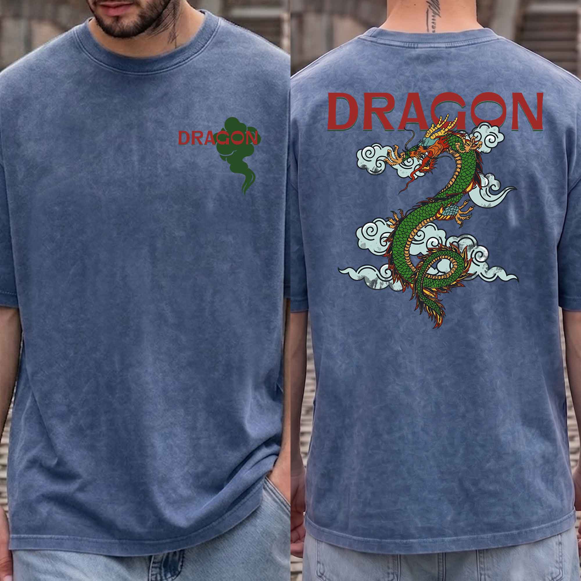 Vintage Japanese Dragon Graphic T-shirt