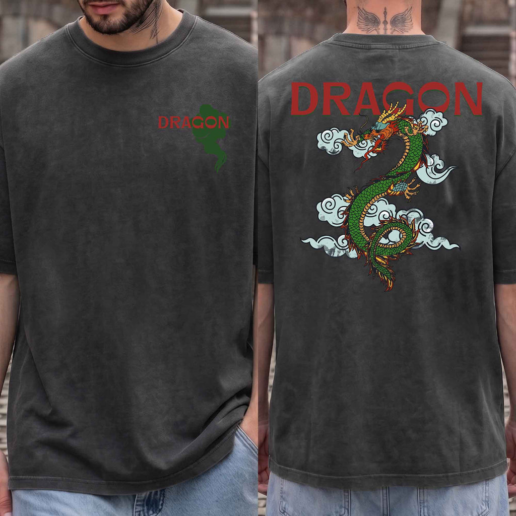 Vintage Japanese Dragon Graphic T-shirt