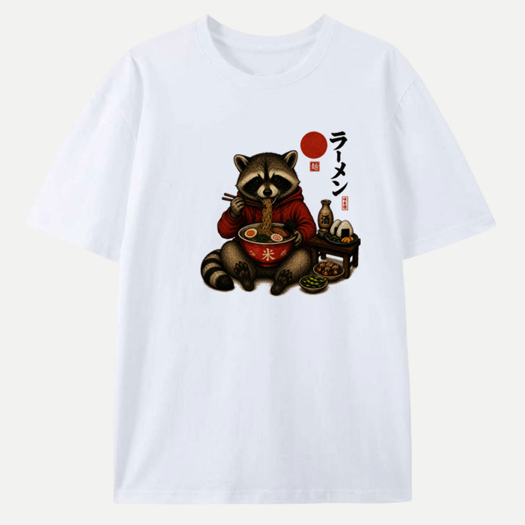 Raccoon Ramen Graphic Vintage T-Shirt