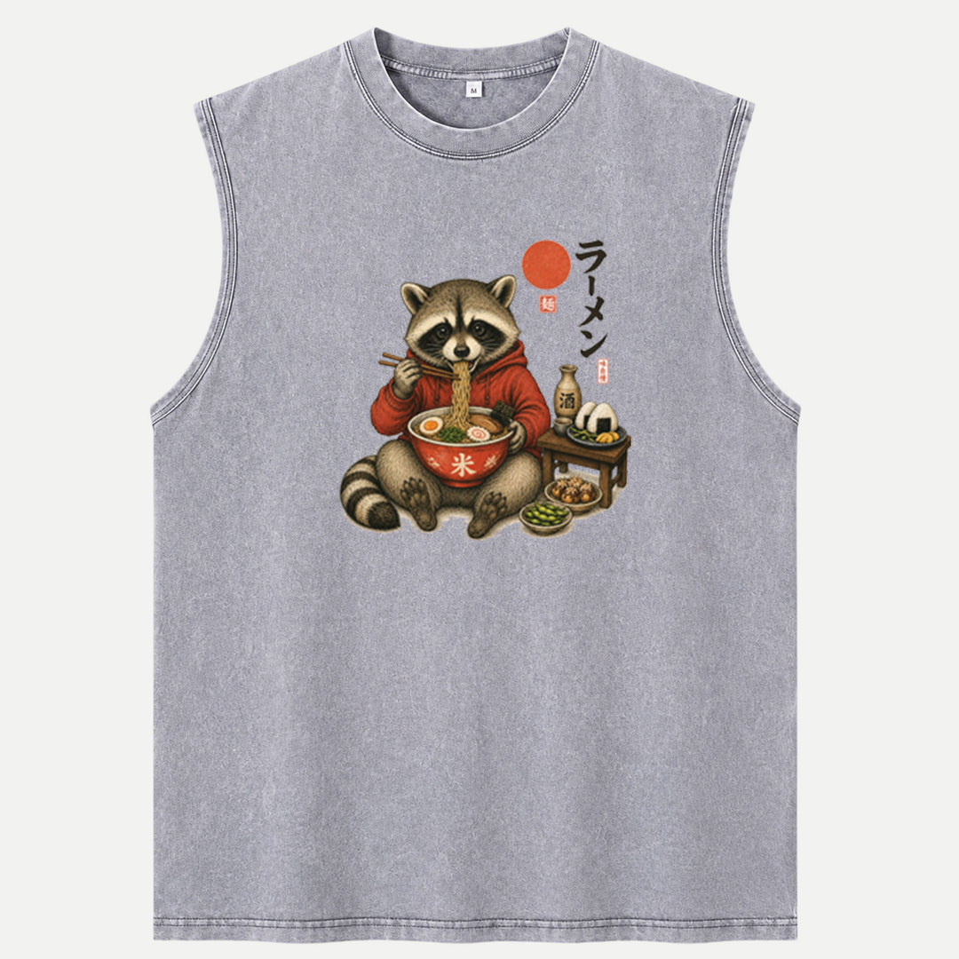 Raccoon Ramen Graphic Vintage T-Shirt