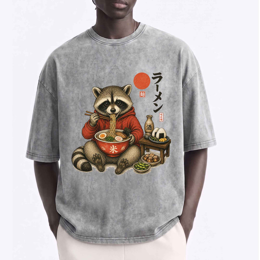 Raccoon Ramen Graphic T-Shirt