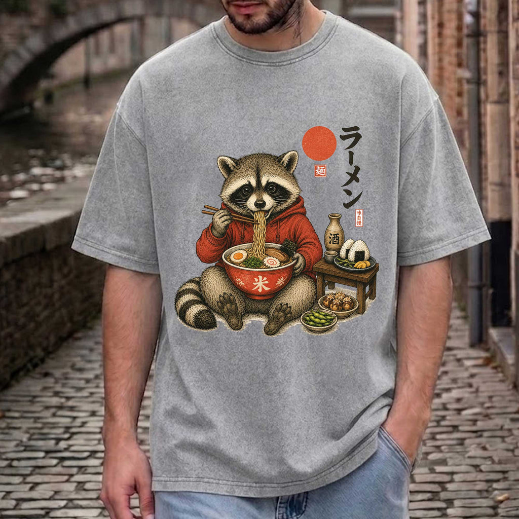 Raccoon Ramen Graphic T-Shirt