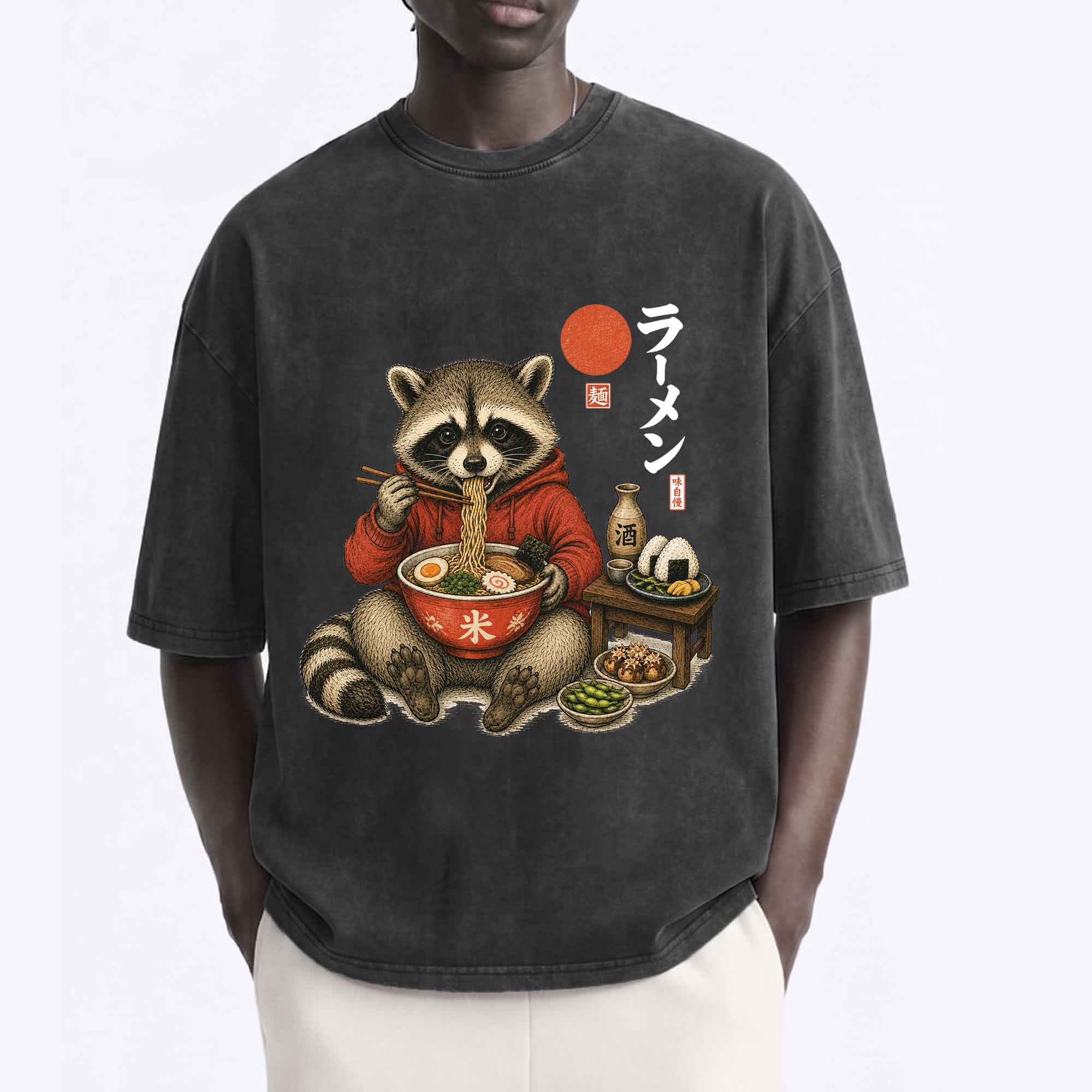 Raccoon Ramen Graphic T-Shirt