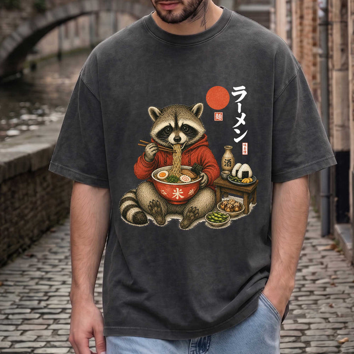 Raccoon Ramen Graphic T-Shirt
