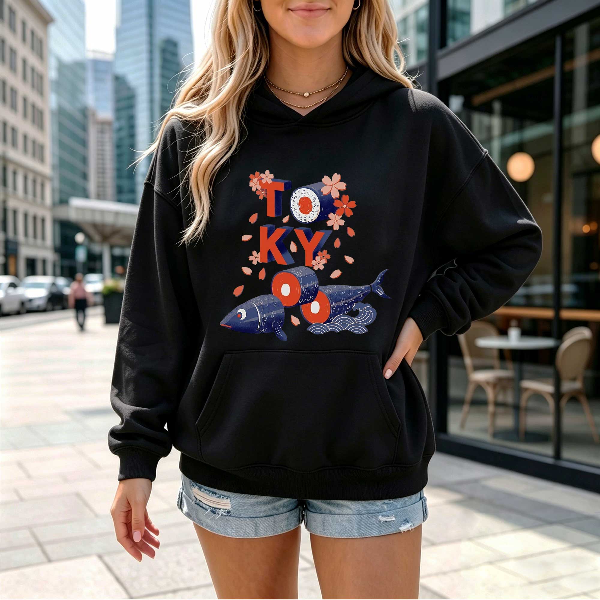 Tokyo Sushi Graphic Hoodie