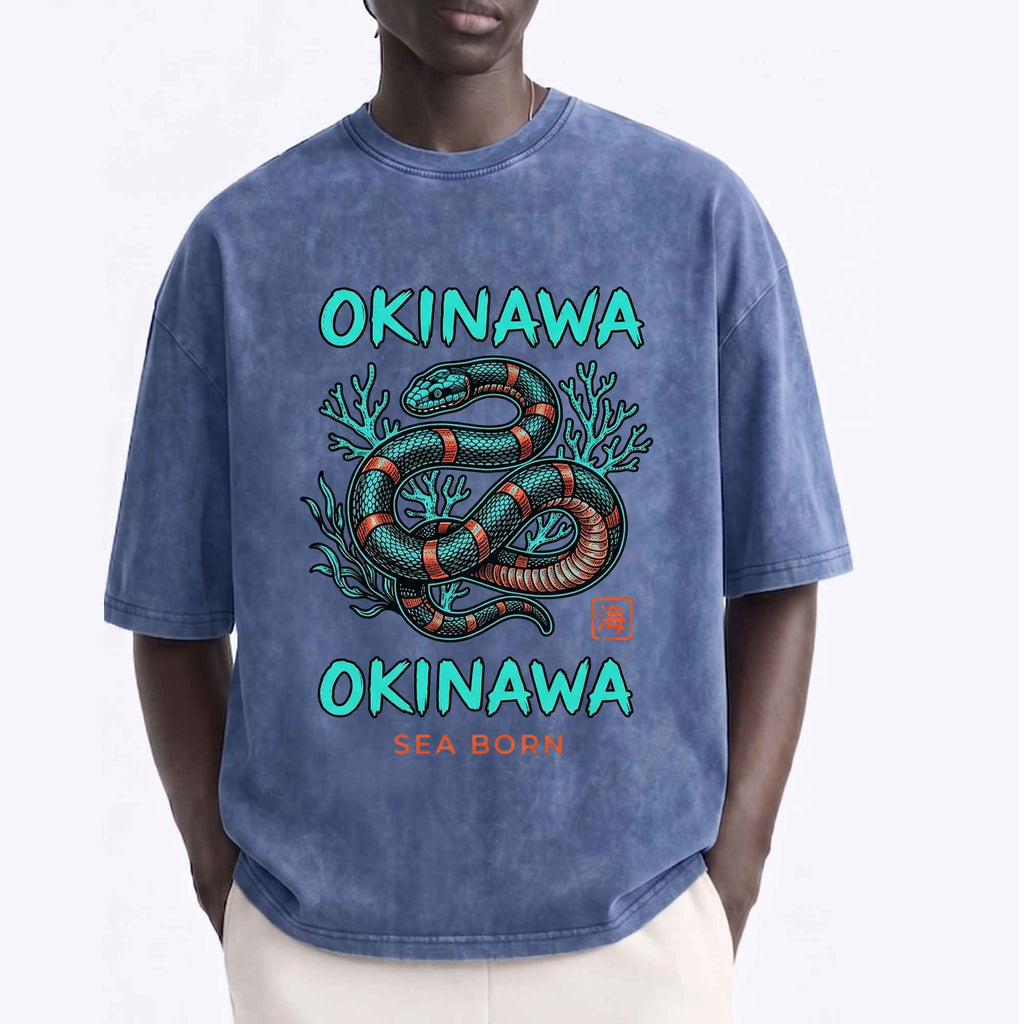 Vintage Okinawa Sea Snake Graphic T-shirt