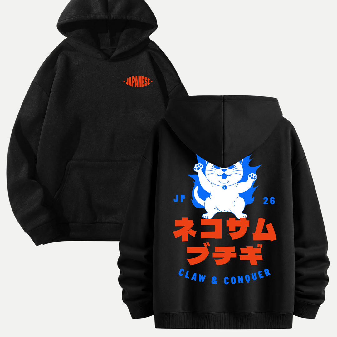 Japanese Cat Claw &amp; Conquer Graphic T-Shirt