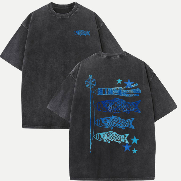 Japanese Koinobori Carp Streamer Graphic T-Shirt
