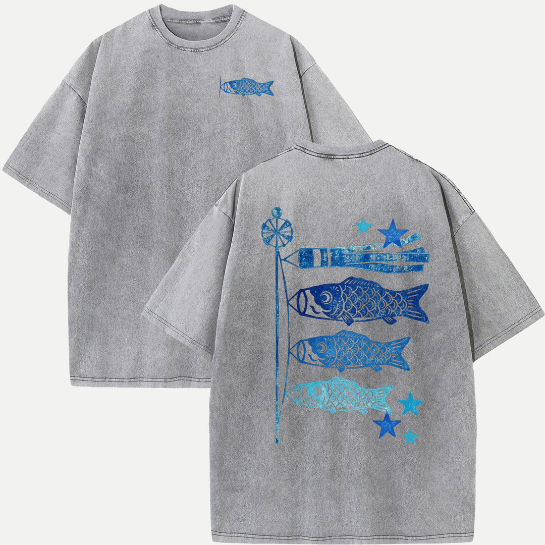 Japanese Koinobori Carp Streamer Graphic T-Shirt