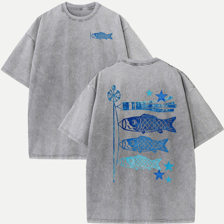 Japanese Koinobori Carp Streamer Graphic T-Shirt