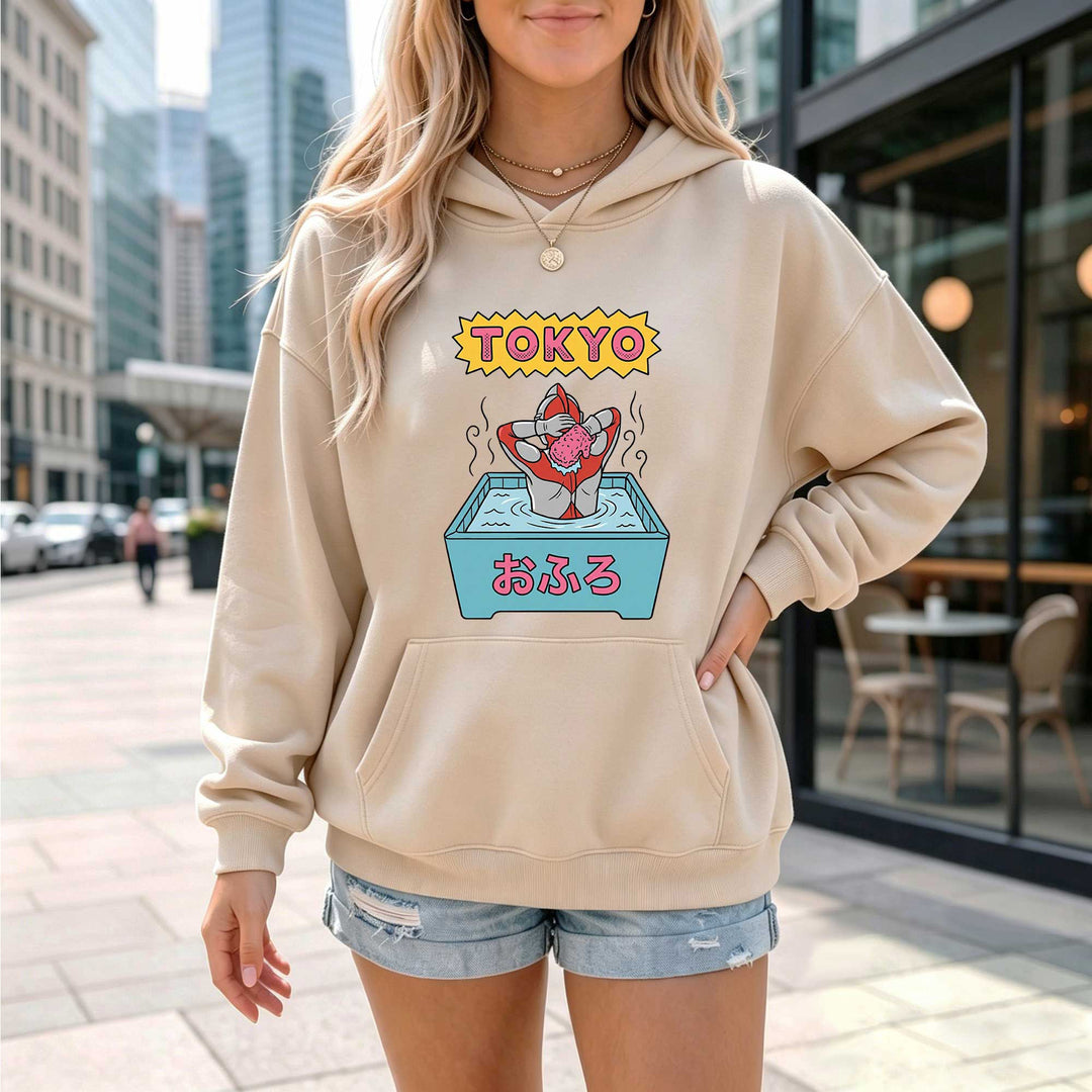 Tokyo Bath Graphic Hoodie – Japanese Pop Art Sweatshirt