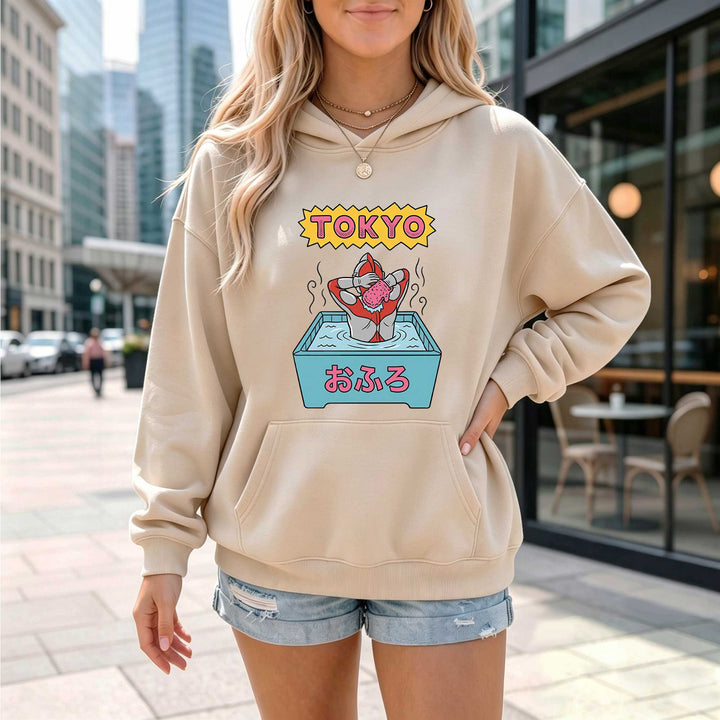 Tokyo Bath Graphic Hoodie – Japanese Pop Art Sweatshirt