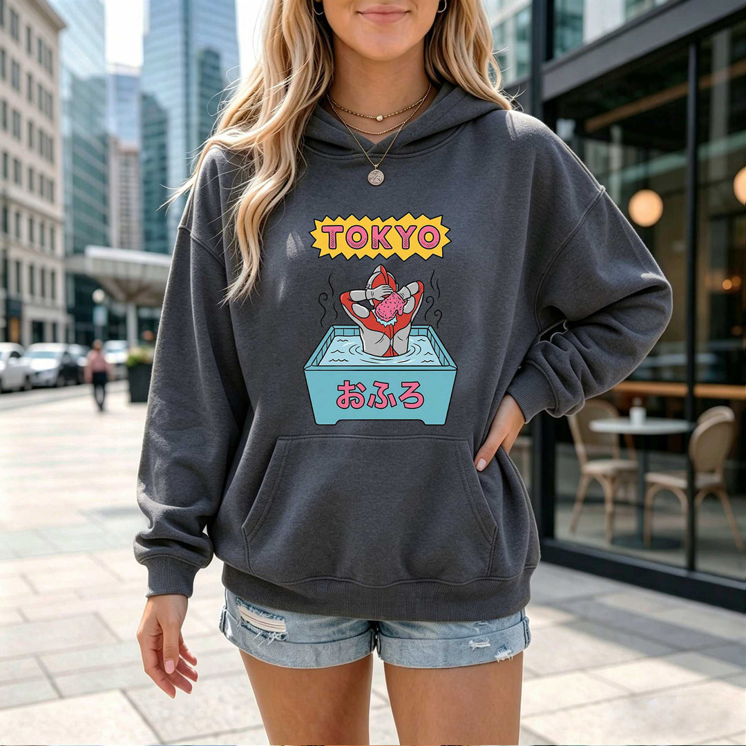 Tokyo Bath Graphic Hoodie – Japanese Pop Art Sweatshirt