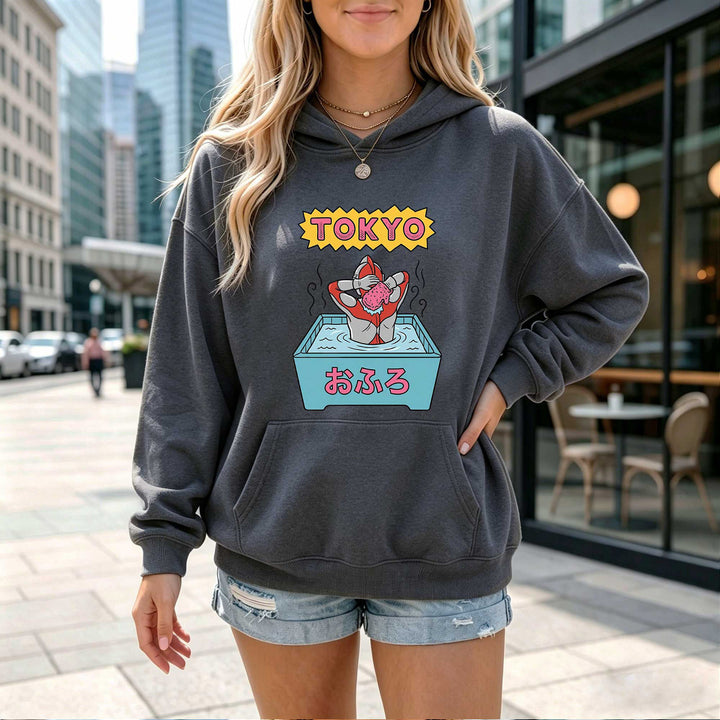 Tokyo Bath Graphic Hoodie – Japanese Pop Art Sweatshirt
