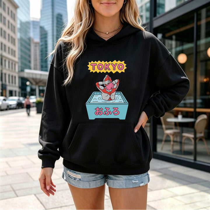 Tokyo Bath Graphic Hoodie – Japanese Pop Art Sweatshirt
