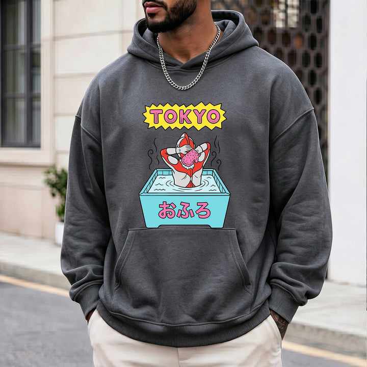 Tokyo Bath Graphic Hoodie – Japanese Pop Art Sweatshirt