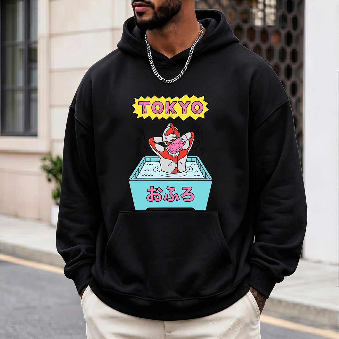 Tokyo Bath Graphic Hoodie – Japanese Pop Art Sweatshirt