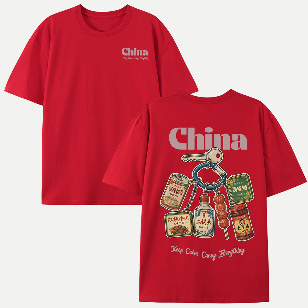 China Snack Keychain T-Shirt