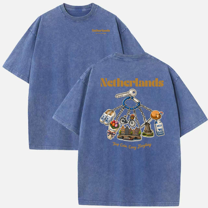 Netherlands Souvenir Keychain T-Shirt