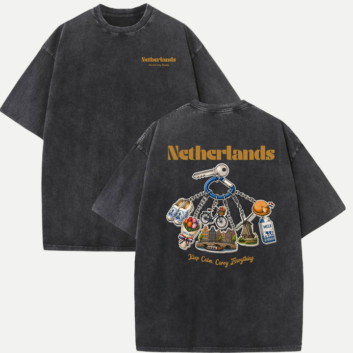 Netherlands Souvenir Keychain T-Shirt