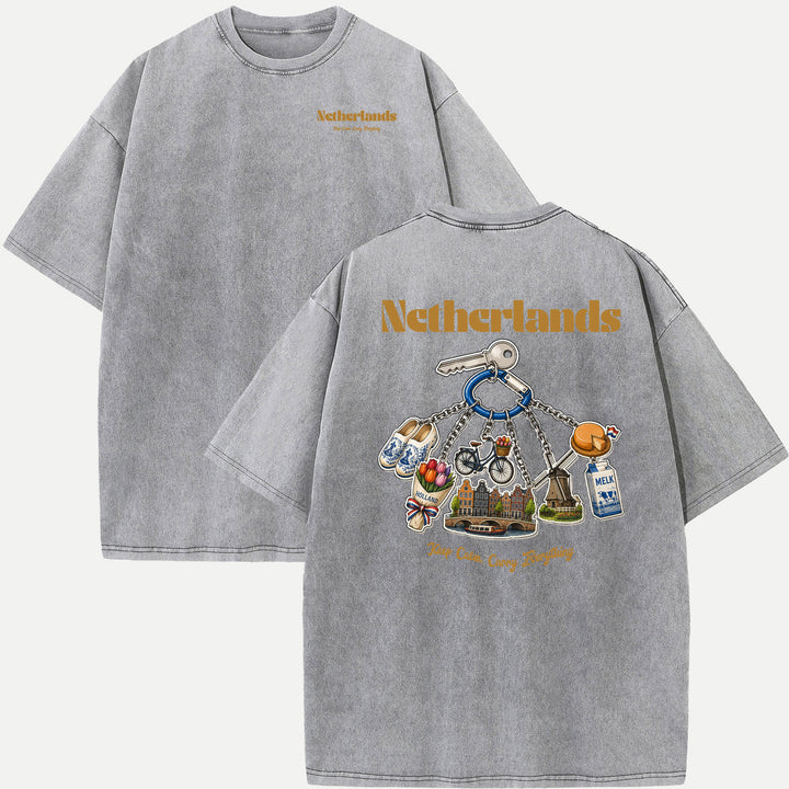 Netherlands Souvenir Keychain T-Shirt
