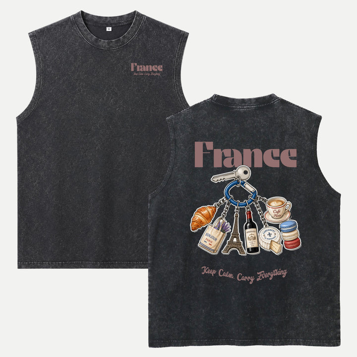 France Souvenir Keychain T-Shirt