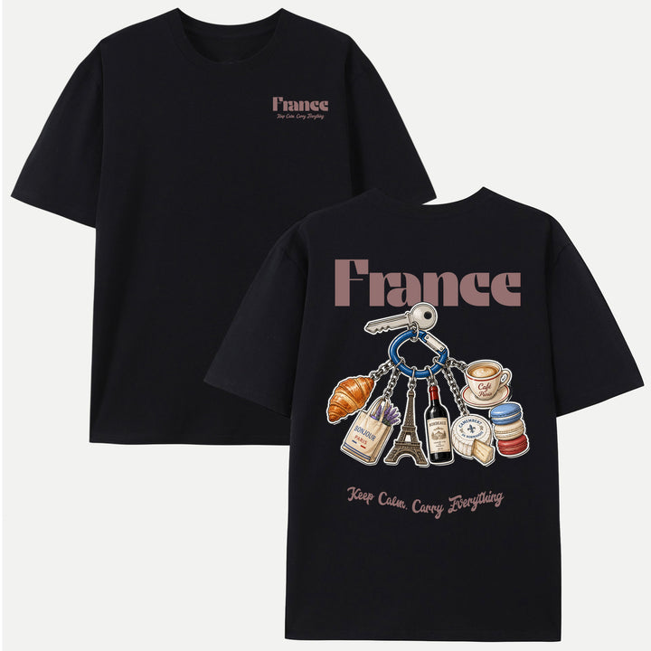 France Souvenir Keychain T-Shirt