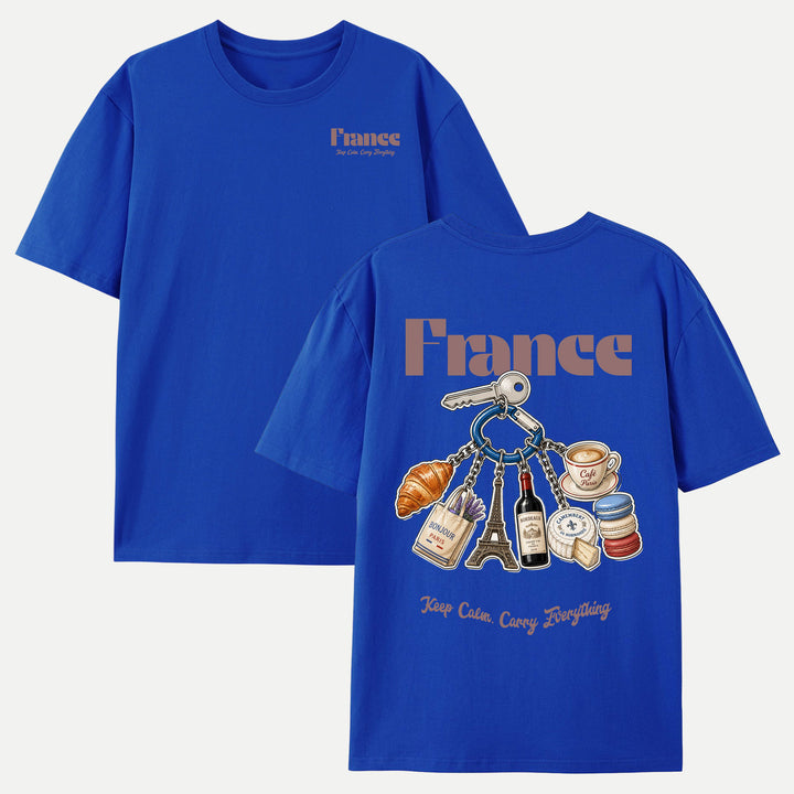 France Souvenir Keychain T-Shirt