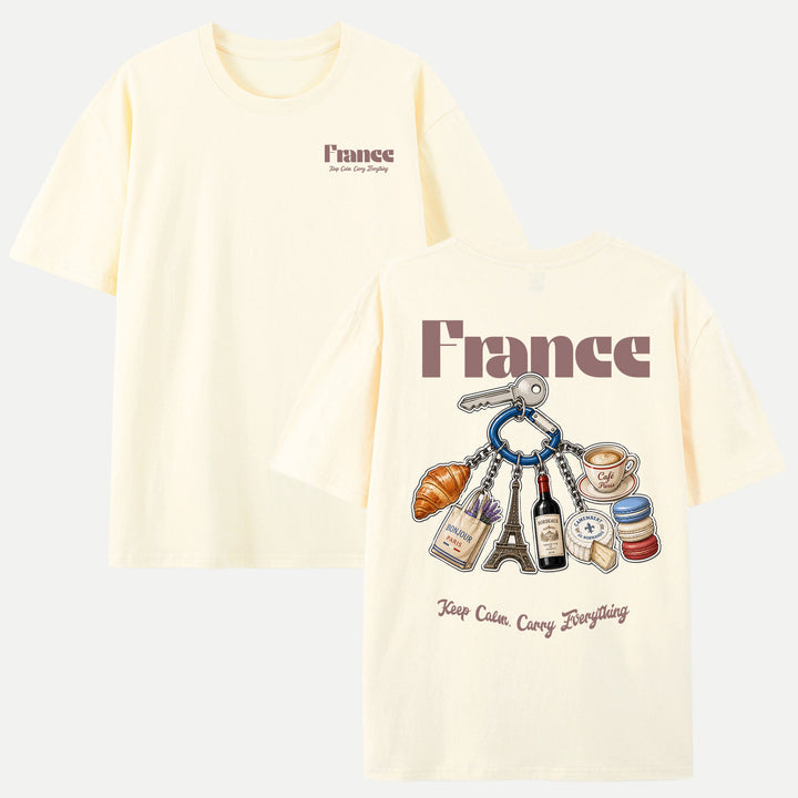 France Souvenir Keychain T-Shirt