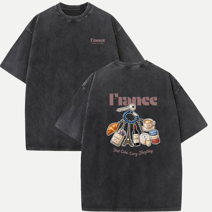 France Souvenir Keychain T-Shirt