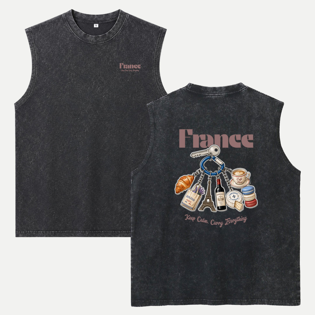 France Souvenir Keychain T-Shirt