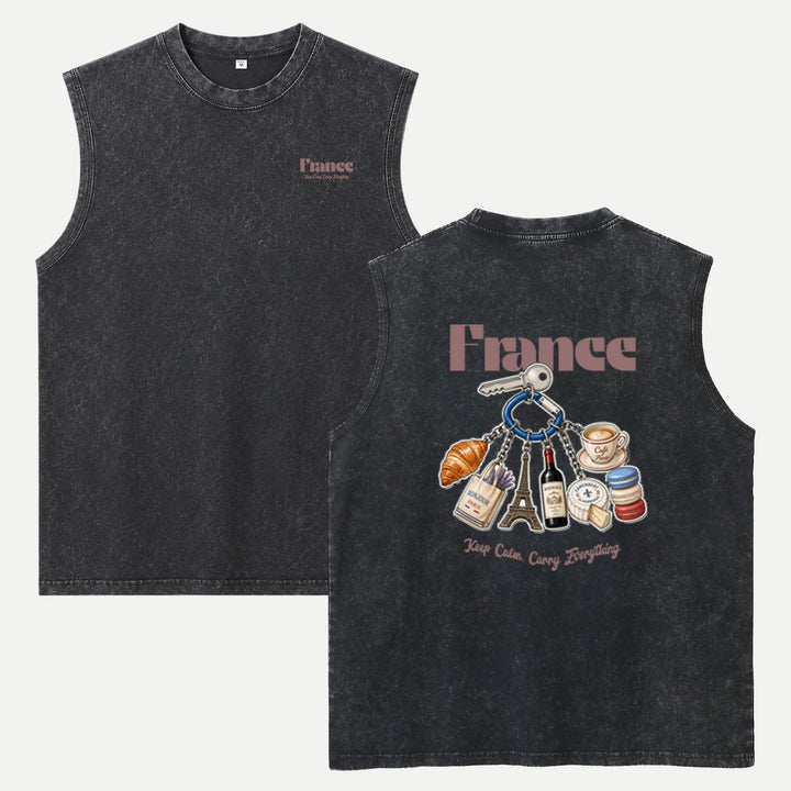 France Souvenir Keychain T-Shirt