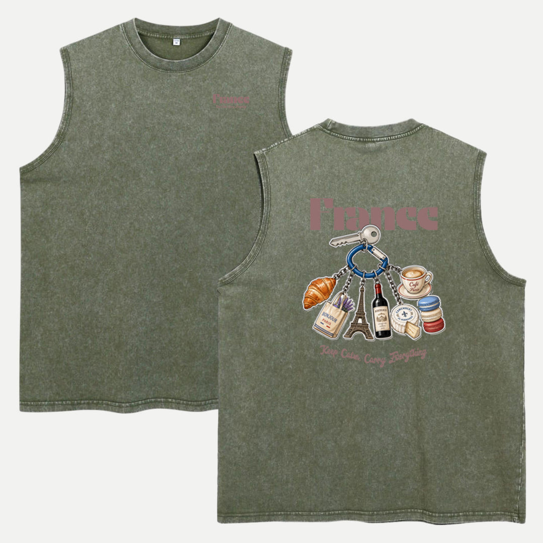 France Souvenir Keychain T-Shirt