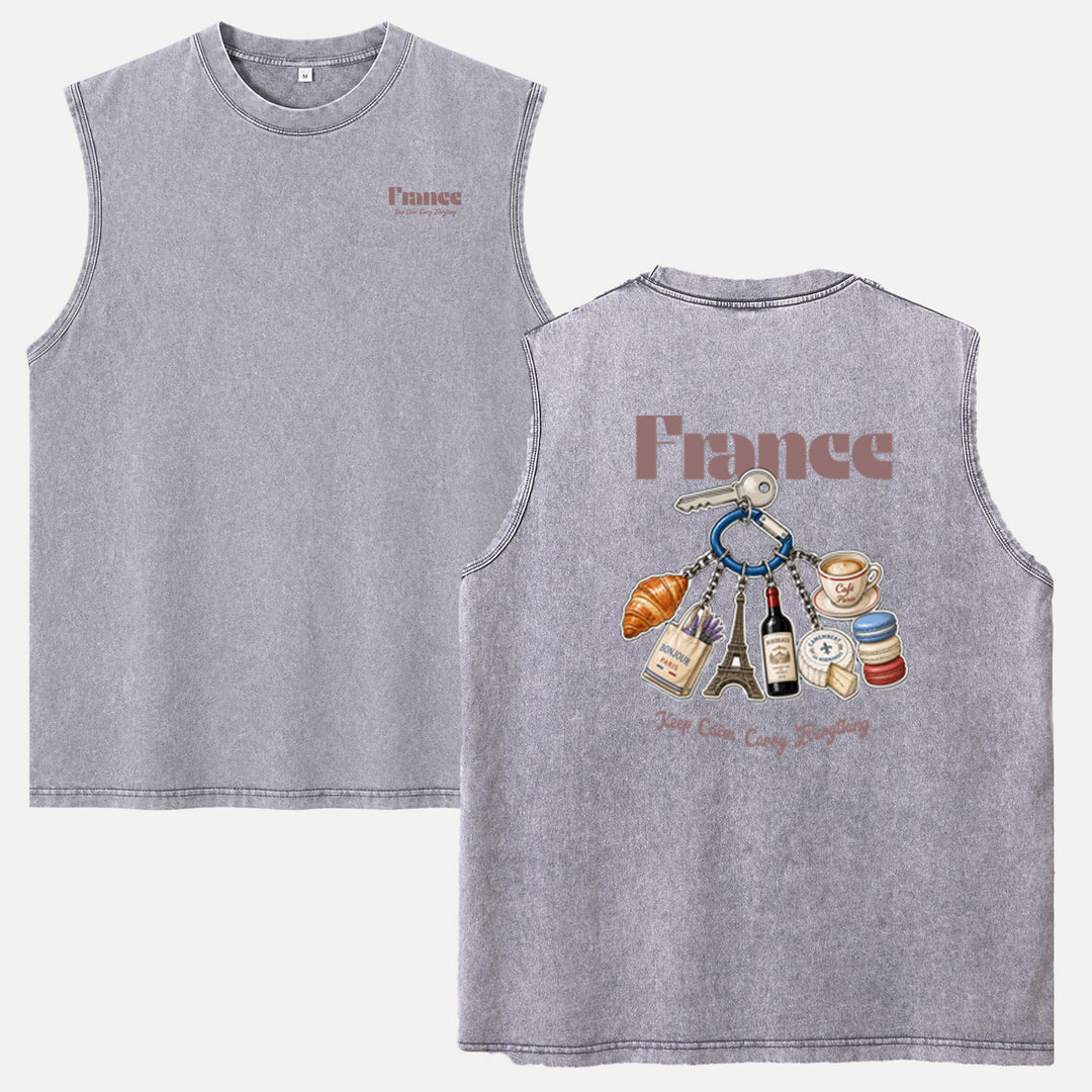 France Souvenir Keychain T-Shirt