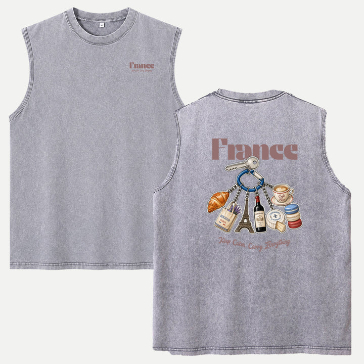 France Souvenir Keychain T-Shirt