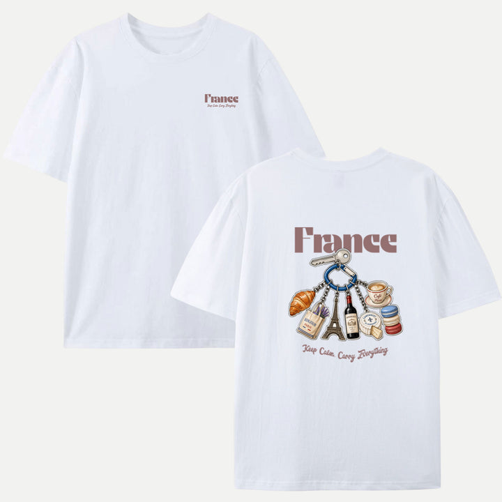 France Souvenir Keychain T-Shirt
