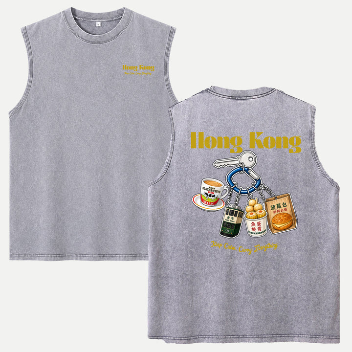 Hong Kong Street Food Keychain Graphic T-Shirt