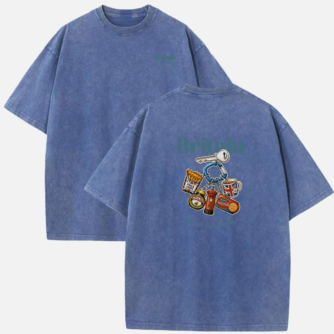 Britain Food Keychain Graphic T-Shirt